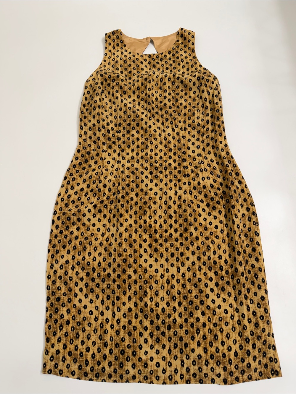 Vintage Maggy London 100% Silk Animal‎ Print Sheath Dress Size 8
